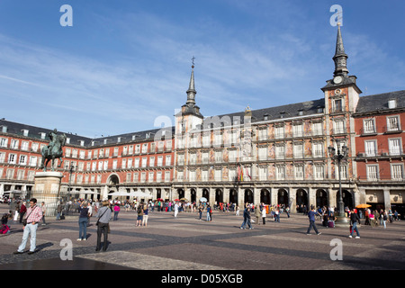 Madrid, Spanien. Plaza Mayor. Stockfoto