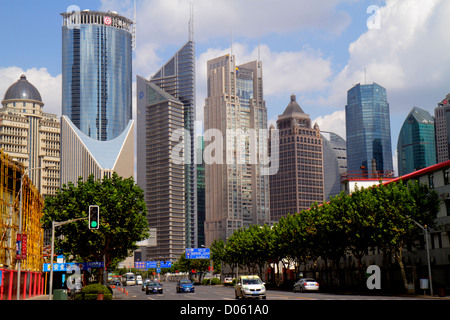 Shanghai China, Chinesischer Finanzbezirk Pudong Lujiazui, Yincheng Middle Road, Bocom Financial Towers, Hauptsitz der Bank of Shanghai, Entwicklungsturm, Stockfoto