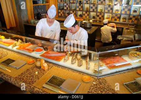 Shanghai China, Pudong Lujiazui Financial District, Century Avenue, Jin Mao Tower, Grand Hyatt Shanghai, Hotel, Restaurant Restaurants Essen Essen Essen Café, Asien Stockfoto