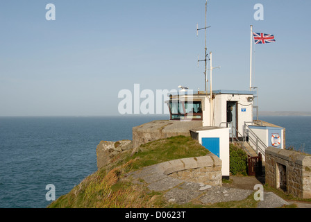 Küstenwache Station, Golva Borthia Station, National Coastwatch Institution, St. Ives, Cornwall, England, UK, Europa Stockfoto