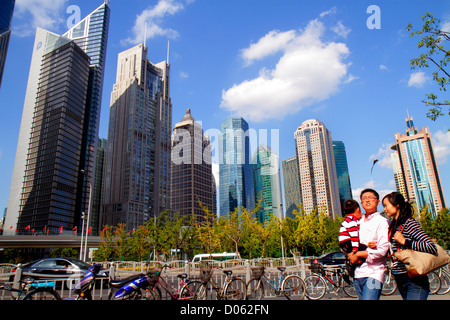 Shanghai China, Oriental, Pudong Lujiazui Financial District, Lujiazui East Road, Bocom Financial Towers, Hauptsitz der Bank of Shanghai, Merry Land Tower, De Stockfoto