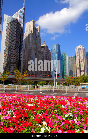 Shanghai China, chinesisches Finanzviertel Pudong Lujiazui, Lujiazui East Road, Bocom Financial Towers, Hauptsitz der Bank of Shanghai, Merry Land Tower, Dev Stockfoto