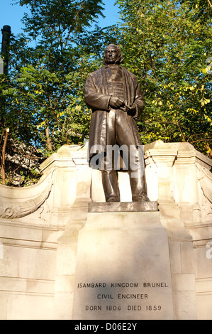 Statue von Isambard Kingdom Brunel, Victoria Embankment, London, UK Stockfoto