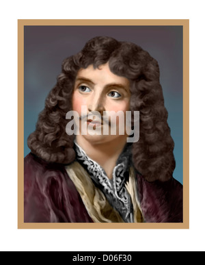 Französischer Dramatiker Molière 1622 1673 Stockfoto