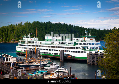 Der Fähranleger in Friday Harbor auf der San Juan Insel Stockfoto