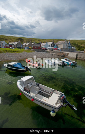 Sandend Hafen und Dorf an der Nord-Ost Küste von Moray und Aberdeenshire.  SCO 8454 Stockfoto