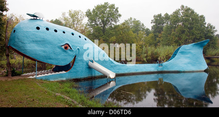 Big Blue Whale, auf der Route 66, Catoosa, Oklahoma Stockfoto