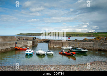 Sandend Hafen auf der Nord-Ost Küste von Moray und Aberdeenshire. Stockfoto