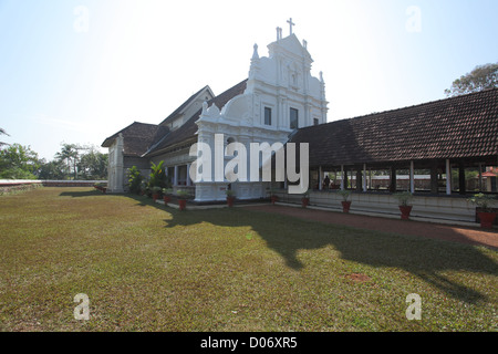 Ansicht der Champakulam Kirche in Kerala. Stockfoto