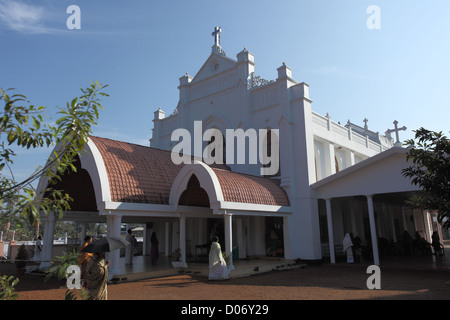 Ansicht der Champakulam Kirche in Kerala. Stockfoto