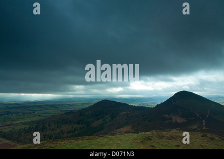 Mitte Hill und Wester Hill von Eildon Hügel Nord, Scottish Borders Stockfoto