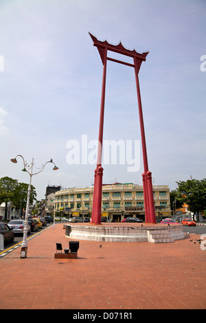 Riesenschaukel (Wat Suthat) in Bangkok, Thailand Stockfoto