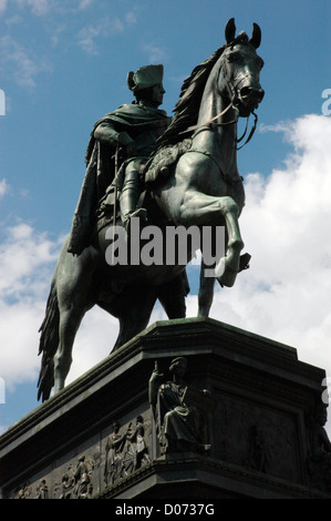 Friedrich der große (1712-1786), König von Preußen. Reiterdenkmal (1839-1851) von Christian. Berlin. Deutschland. Stockfoto