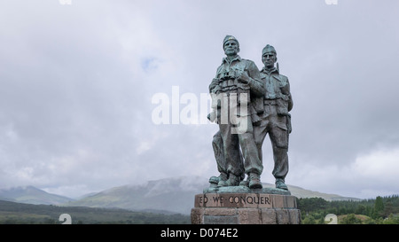 Die Commando-Denkmal in der Nähe von Spean Bridge, Schottland. Es ist die original britischen Commando Streitkräfte während des 2. Weltkrieges gewidmet. Stockfoto