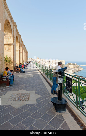 Upper Barrakka Gardens, Malta Stockfoto