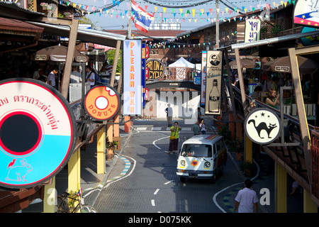 Plearnwan - Vintage Einkaufsstraße in Hua Hin, Thailand Stockfoto