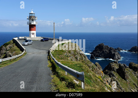 Faro de Cabo Ortegal, Leuchtturm, Punta de Los Aguillos, Provinz La Coruna, Galicien, Spanien Stockfoto