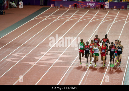 Taoufik Makhloufi (ALG) gold Medalist in 1500 m der Männer bei den Olympischen Sommerspielen 2012 in London Stockfoto