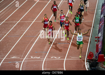 Taoufik Makhloufi (ALG) gold Medalist in 1500 m der Männer bei den Olympischen Sommerspielen 2012 in London Stockfoto