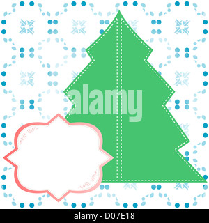 Dekorierten Weihnachtsbaum auf Vintage-Hintergrund Stockfoto