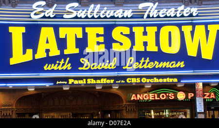 Die Ed Sullivan Theater, historisches Wahrzeichen, Heimat von The Late Show with David Letterman, Manhattan, New York City, USA Stockfoto