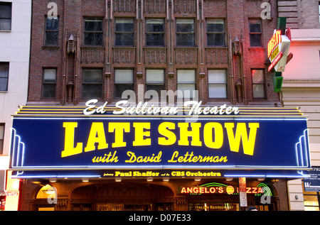 Die Ed Sullivan Theater, historisches Wahrzeichen, Heimat von The Late Show with David Letterman, Manhattan, New York City, USA Stockfoto