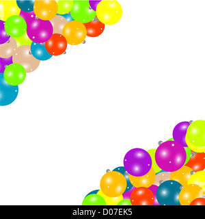 Weihnachten Rahmen aus Kugeln Stockfoto