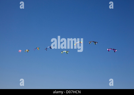 WA, Long Beach, internationalen Drachenfestival, Quad Linie Lenkdrachen Stockfoto