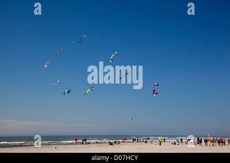 WA, Long Beach, internationalen Drachenfestival, Quad Linie Lenkdrachen Stockfoto