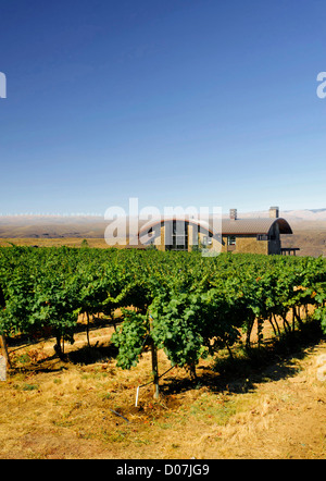 USA, Washington, Columbia Valley. Höhle B Estate Winery ist ein preisgekröntes Boutique-Weingut Stockfoto