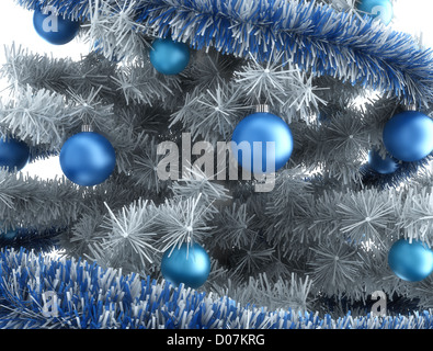 Geschmückter Weihnachtsbaum hautnah Stockfoto