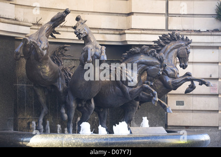 Die vier Bronzepferde von Helios von Rudy Weller Stockfoto