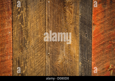 Rustikale Holz Hintergrund rot und schwarz braun Stockfoto