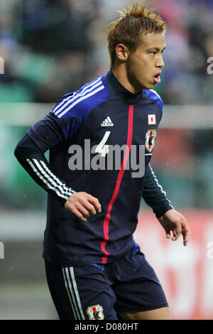 Keisuke Honda (JPN), 16. Oktober 2012 - Fußball / Fußball: Keisuke Honda Japan in Aktion während der internationalen Freundschaftsspiel zwischen Japan - Brasilien am Stadion Wroclaw, Breslau, Polen.  (Foto: AFLO) [2268] Stockfoto