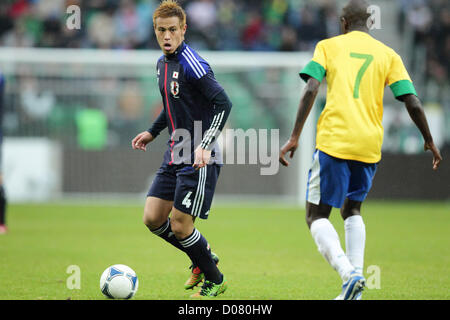 Keisuke Honda (JPN), 16. Oktober 2012 - Fußball / Fußball: Keisuke Honda Japan in Aktion während der internationalen Freundschaftsspiel zwischen Japan - Brasilien am Stadion Wroclaw, Breslau, Polen.  (Foto: AFLO) [2268] Stockfoto