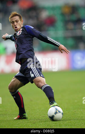 Keisuke Honda (JPN), 16. Oktober 2012 - Fußball / Fußball: Keisuke Honda Japan in Aktion während der internationalen Freundschaftsspiel zwischen Japan - Brasilien am Stadion Wroclaw, Breslau, Polen.  (Foto: AFLO) [2268] Stockfoto