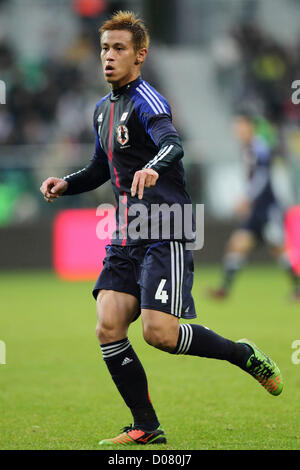 Keisuke Honda (JPN), 16. Oktober 2012 - Fußball / Fußball: Keisuke Honda Japan in Aktion während der internationalen Freundschaftsspiel zwischen Japan - Brasilien am Stadion Wroclaw, Breslau, Polen.  (Foto: AFLO) [2268] Stockfoto