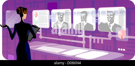 Business Führungskräfte Videokonferenzen im Büro Stockfoto