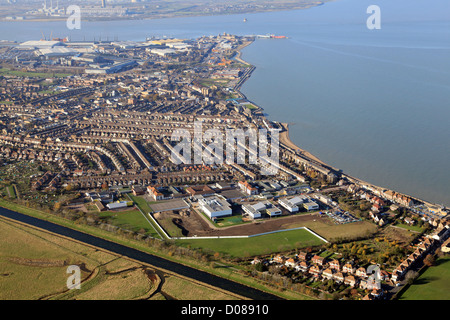 Luftaufnahme von Sheerness auf der Isle of Sheppey in Kent Stockfoto