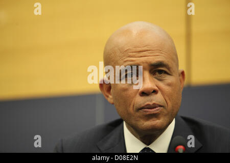 Martelly Präsident von Haiti Stockfoto