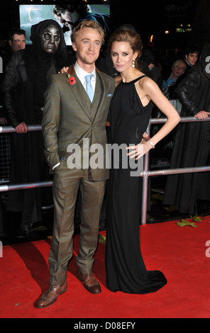 Tom Felton Weltpremiere von "Harry Potter und die Heiligtümer des Todes Teil 1" statt im Odeon Leicester Square - Ankünfte. Stockfoto