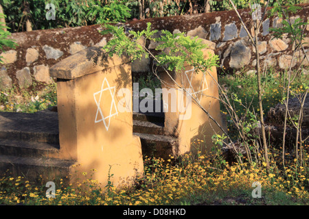 Afrika, Äthiopien, Gondar, Wolleka Dorf, die Beta Israel (die jüdische Gemeinde) Friedhof Stockfoto