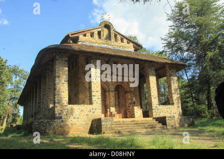 Afrika, Äthiopien, Gondar königliche Gehege Kirche Debre Birhan Selassie außen Stockfoto