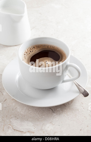 Tasse schwarzer Kaffee Stockfoto