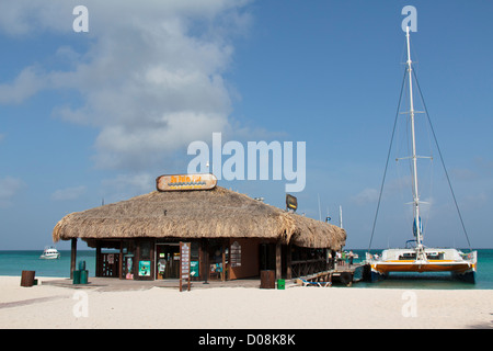 De Palm Pier Palm Beach Aruba Stockfoto
