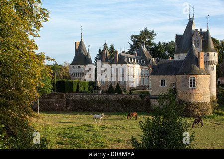 CHATEAU DE FRAZE STADT IM PARK DES FRANZÖSISCHEN PERCHE PERCHE EURE-ET-LOIR (28) Stockfoto