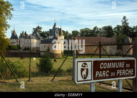 CHATEAU DE FRAZE STADT IM PARK DES FRANZÖSISCHEN PERCHE PERCHE EURE-ET-LOIR (28) Stockfoto