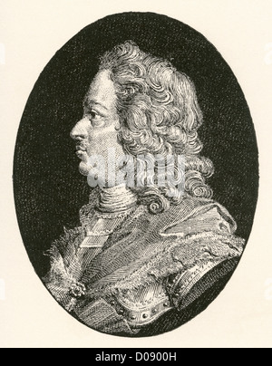 Peter der große, Peter ich oder Pjotr Alexejewitsch Romanow, 1672 – 1725. Zar von Russland. Stockfoto