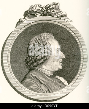 Denis Diderot, 1713 –1784. Französischer Schriftsteller, Philosoph und Kunstkritiker. Stockfoto