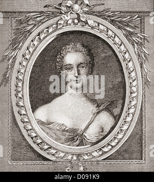 Jeanne Antoinette Poisson, Marquise de Pompadour auch bekannt als Madame de Pompadour, 1721 – 1764. Stockfoto